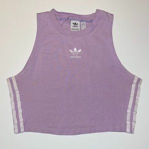 Adidas Womens Originals Crop Tank Top Purple Glow (Lavender) - Size M
